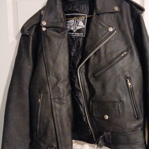 EXL real leather black jacket